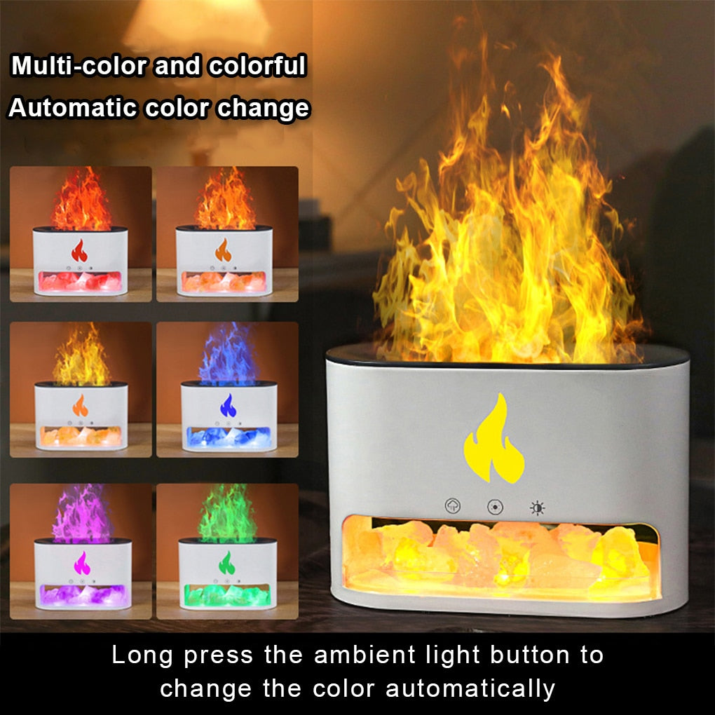 Aromatherapy Flame Diffuser with Himalayan Salt Stones