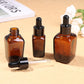 Amber Square Glass Dropper Bottle - Essential Oils Aromatherapy Refillable Bottle